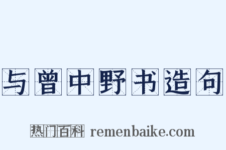 与曾中野书造句是什么意思的图片